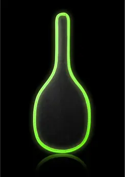 Ouch! Round Paddle Glow-In-The-Dark - Luminous Bondage Accessory