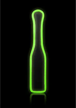 Ouch! Glow in the Dark Paddle - Luminous Bondage Accessory Green