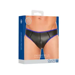 Ouch! Neoprenski jockstrap L/XL - Crni, podesivi atletski dizajn