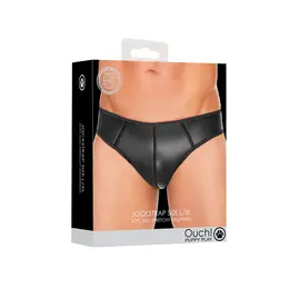 Ouch! Neoprenski jockstrap L/XL - Izdržljiva atletska intimna odeća, crna