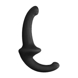 OUCH! Silikonski Strapless Strap-On sa Daljinskim, 10 Brzina, Crni, 19cm