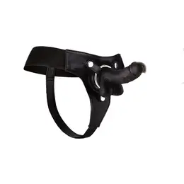Ouch! Podesivi Strap-On Sistem 18 cm - Realističan Dizajn, Crni
