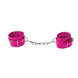 Ouch! Adjustable Faux Fur Leather Cuffs - Wrist & Ankle, Black