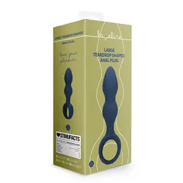 Loveline Teardrop Anal Plug Large Baltic Blue Silicone Model