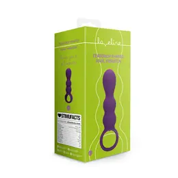 Loveline Teardrop model intimni vibrirajući čep, providno ljubičasti silikon