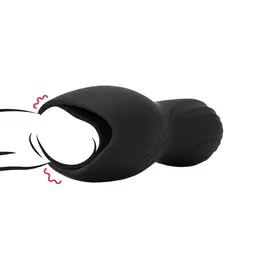 Loveline vibrirajući stimulacioni rukav crni, ergonomski teksturirani model