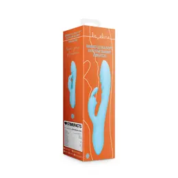 Loveline rebrasti ultra meki silikonski zeko vibrator glacijalno plavi