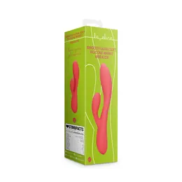 Loveline glatki ultra meki silikonski dual-action vibrator roze 21 cm