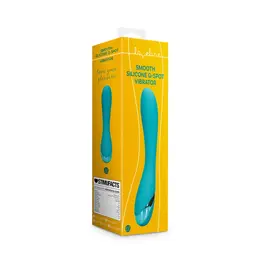 Loveline Smooth Silicone G-Spot Vibrator Teal Blue Dual-Action Design