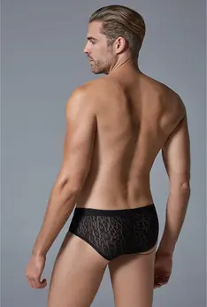 Male Power Leopard Brief S/M - Animal Print, Elastic Waistband