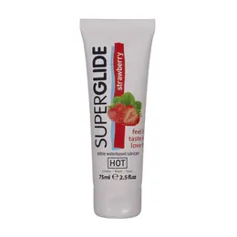 HOT Superglide Jestivi Gel na Vodenoj Bazi Jagoda 75ml - Aromatizovana Formula