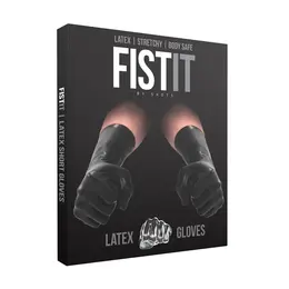 Fist It kratke lateks rukavice uniseks ultra tanke zaštitne crne S/M