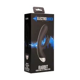 Shots ElectroShock E-Stimulation Rabbit Vibrator Silicone Black
