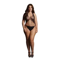 Obsessive Strappy Lace Teddy Plus Size - Elegantan Rastegljivi Bodysuit XXL-5XL