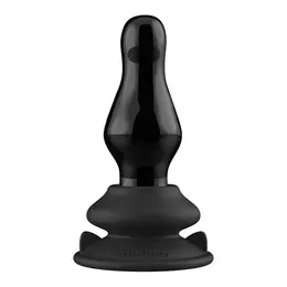 Shots Chrystalino Missy Stakleni Plug Vibrator crni 10 brzina sa usisnom čašom