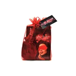 You and Me Romantic Couples Set with Game, Blindfold & Rose Petals