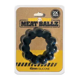 Meat Ballz Baller Silicone Comfort Ring Black - Stretchable Design