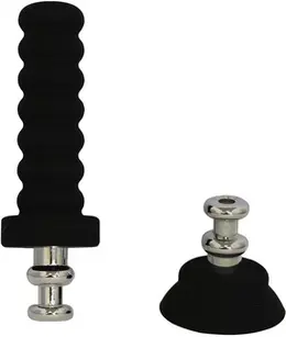 Doc Johnson Grip Lock Silicone Handle & Suction Cup Adapter Black