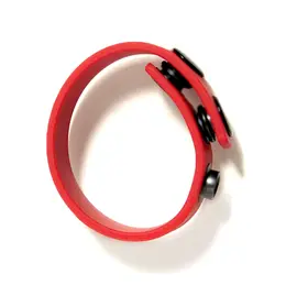 XR Brands 2-Snap Adjustable Silicone Ring Black Universal Size