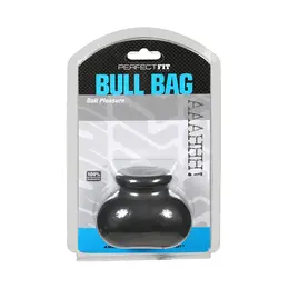 Perfect Fit Bull Bag Otežana Podrška za Skrotum Crna sa Istezanjem od 0.75 Inča