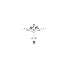Bijoux Indiscrets Bling Deco Chest Body Sticker, Crystal Effect, Reusable