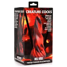 Hell Kiss Silikonska Intimna Mašina za Jezik Crvena 21 cm Premium Materijal