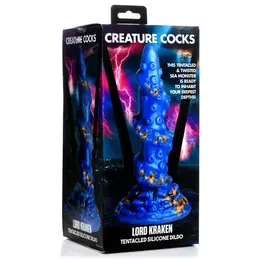 XR Brands Kraken Silikonski Model Plavi - Teksturisani Fantasy Oblik, Velika Baza