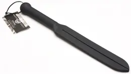 XR Brands Stung Silicone Tawse Black - Premium Split Strap Impact Tool