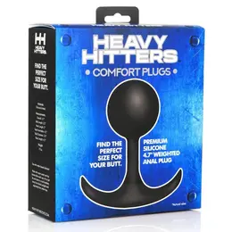 XR Brands Comfort Plugs Silicone Weighted Sphere 4.7cm - Black