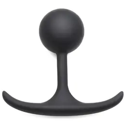 XR Brands Heavy Hitter Silicone Weighted Intimate Plug 3.3cm Black