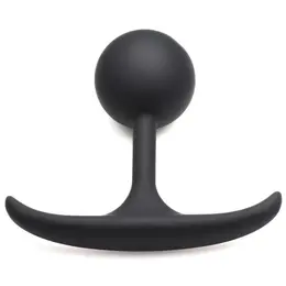 XR Brands Heavy Hitter Silicone Plug 3.9 cm Black Weighted Design