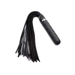 XR Brands Vibra-Lasher Silicone Vibrating Flogger Crna 3 Režima