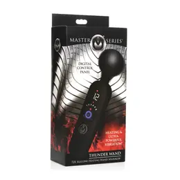 XR Brands Thunder Wand Silicone Heating Massager, 6 Speeds, Display