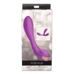 Pose Plus Silicone Flexible Vibrator with Pulse Modes - Pink, Adjustable Shape