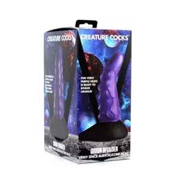 Orion Invader Silicone Model Metallic Purple with Suction Base 21 cm