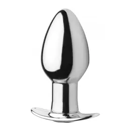 XR Brands Chrome Blast Large - Rechargeable Metal Plug with Remote