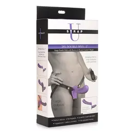 Double Diva Harness System with Dual Silicone Elements & Remote, Black