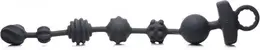 XR Brands Dark Rattler Silicone Intimate Bead System with Remote, Black