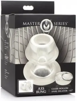 XR Brands Clear Hollow Intimate Dilator Plug Extra Large 4.1in TPE
