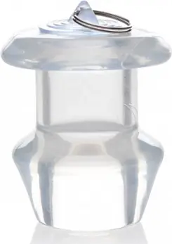 XR Brands Ass Bung Medium Clear Hollow Dilator with Removable Plug