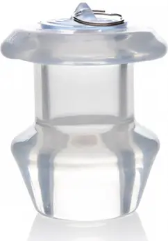 XR Brands Ass Bung Clear Hollow Dilator Large Plug TPE Transparent