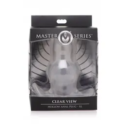 Clear View Extra Large Hollow Anal Plug Transparent TPE 5.8''