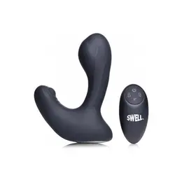 XR Brands Master Series Inflatable Prostate Massager with Remote, Black