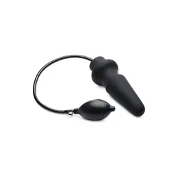 XR Brands Ass-Pand Veliki Naduvavajući Silikonski Čep, Crna, 15 cm