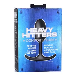 XR Brands Heavy Hitter Silikonski Intimni Čep Mali Otežani, Crna