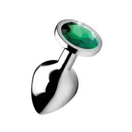 XR Brands Emerald Gem Metal Plug Set 3pcs Green Aluminum Alloy