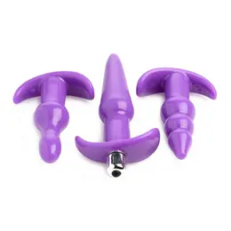 Blush Novelties Anal Adventures 4-Piece Vibrating Plug Set Black