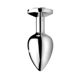 Booty Sparks Clear Gem Plug Small - Aluminijum, suženi oblik, kristalni akcent