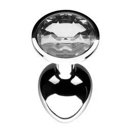 Booty Sparks Clear Gem Plug Small - Aluminijum, suženi oblik, kristalni akcent
