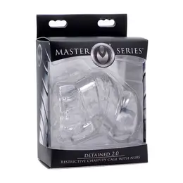 XR Brands Detained 2.0 Transparent Flexible Restraint Cage TPR 3in